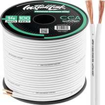  14 Gauge Speaker Wire White for Car Home or RV Audio Cable 100ft CCA - £29.63 GBP