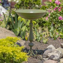 Zaer Ltd. Pedestal Style Birdbath (Green) - £78.75 GBP+