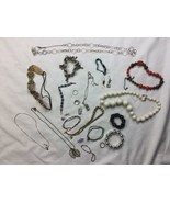 Junk Drawer Jewelry Lot Necklaces Chains Beads Misc Stuff - £18.50 GBP