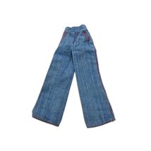 Barbie 1974 Chambray Jeans Vintage Blue Jean Red Lined - $19.99