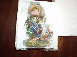 2002 Halloween or Autumn 7&quot; SCARECROW Figurine in Box By Gift Link- Rare - £9.59 GBP
