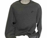 Vintage Nike Crewneck Sweatshirt Spellout Text Swoosh Gray Silver Tag Me... - $40.20