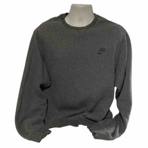 Vintage Nike Crewneck Sweatshirt Spellout Text Swoosh Gray Silver Tag Me... - $40.20