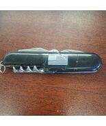 VINTAGE SURVIVAL POCKET TOOL FOLDING MULTI FUNCTION HUNTING W/ AMERICAN ... - $28.22
