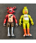 Lot of 2 Five Nights at Freddy’s FNAF Action Figures Foxy &amp; Chica 2016 Rare - $19.35