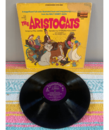 The Aristocats Vinyl Record &amp; Storybook- Walt Disneys Music &amp; LP 1970 Di... - £13.23 GBP
