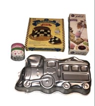 Baking Lot ( Wilton Cake Mold, Checkerboard Cake Set, Wilton Dessert Dec... - $28.05