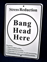 Stress Reduction -*US Made* Embossed Metal Sign - Man Cave Garage Bar Wall Decor - $14.95