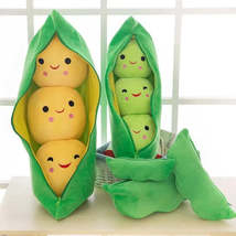 25CM Cute Children's Baby Plush Peas Filled Plant Doll Toy Children Kawaii Quali - $6.85