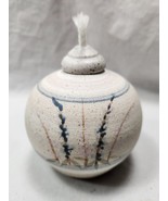 Studio Art Pottery Oil Lamp Hand Decorated Small Size - £29.28 GBP