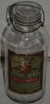 Jos.Middleby,Jr.Inc. Crushed Nuts Walnut Jar w/ Original Lid Boston, Mass  - £73.36 GBP