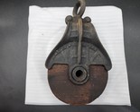 Antique Myers H-299 Industrial 11&quot; Cast Iron/Wood Barn Pulley In Great C... - $37.59