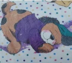 NewVintage Pajama Pups Blanket Dogs Puppies  72” 90” Twin Full Size Made... - $44.69