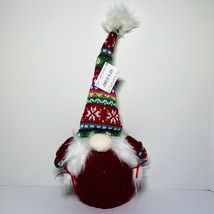 Christmas Holiday Stuffed Gnome Jingles &amp; Joy Red Festive Colorful Hat 18 Inches - £18.51 GBP