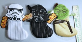 Star Wars Mini Stockings Lot of 3 Christmas Licensed Darth Vader Yoda Di... - $9.88