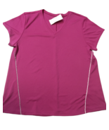 Ideology Short Sleeve V-Neck  Fitness Top - Red Passion-XXL - $13.00 CAD