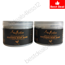 Shea Moisture African Black Soap Soothing Body Mask 12 Oz Pack Of 2 - £12.25 GBP