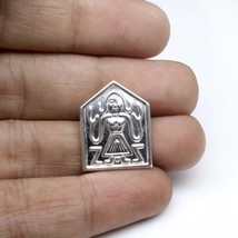 Pure Silver Ahoi Mata figure embossed on plate for red book remedies - £14.95 GBP