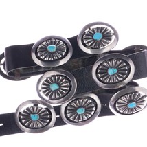 c1950&#39;s Navajo sterling concho belt with turquoise - £744.04 GBP