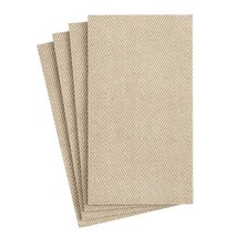 Caspari Natural Jute Paper Linen Guest Towel Napkins, Two Packs of 12 - £14.54 GBP+