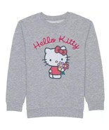 Hello Kitty Youth Sweatshirt Print &amp; Embroidered - Gray - Size Small - $47.22 CAD