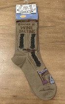 Primitives by Kathy Novelty Socks for Women - I&#39;d Rather Be Wine Tasting - NEW - $15.00
