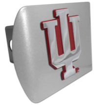 indiana university red brushed trailer hitch cover usa made - £63.94 GBP