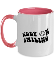 Inspirational Mugs Keep On Smiling Pink-2T-Mug  - £15.99 GBP