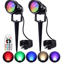 Rgb Outdoor Spotlight 12W Led Color Changing Landscape Lights With Remot... - $54.99