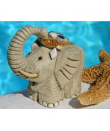 Baby Elephant Figurine Artesania Rinconada Classic Uruguay Signed AR - $19.95