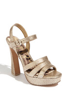 Sam Edelman Taryn gold Suede Platforms Heels Shoes 10 New - £72.54 GBP