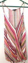 Pink Clover blouse size 2 XL women sleeveless stripes multicolored mostl... - $9.16