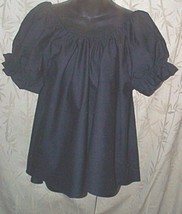 BLACK Renaissance CHEMISE peasant blouse - $35.00