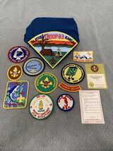 Vintage Boy Scout Stitched Patches Mixed Lot Of 10 And Neckerchief EG JD - $24.75