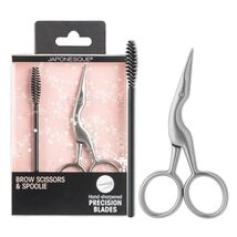 JAPONESQUE Brow Scissors and Spoolie, Stainless Steel Scissors for Brow ... - $8.21