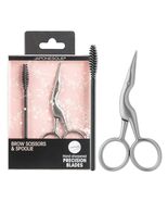 JAPONESQUE Brow Scissors and Spoolie, Stainless Steel Scissors for Brow ... - $8.21