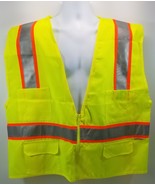 M) Brite Threads Neon Yellow Reflective Safety Vest Workwear Size 2XL - £7.95 GBP