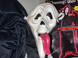 Vintage Scary Movie Scream Spoof Ghost Face Whassup Mask Easter Unlimited - £77.52 GBP