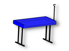 Fiberglass Folding Table TFD 304 with TR-2F Hanging Hooks - £1,038.16 GBP
