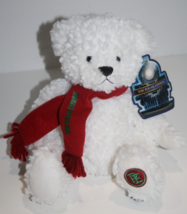 The Polar Express Xmas Teddy Bear 10&quot; Soft Toy Stuffed White Plush Tag 2017 - $19.35