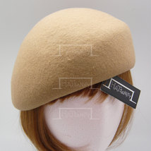 HATsanity Women&#39;s Retro Wool Felt Soft Cadet Pillbox Hat - Beige - £22.37 GBP