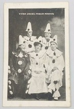 1900&#39;s Victor Stevens Premier Pierrots Clown Troupe Advertising Back Postcard  - £17.07 GBP