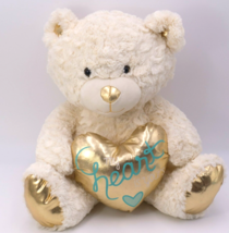 Animal Adventures &#39;My Heart is Yours&#39; Cream Bear Plush Stuffed  2018 Gold Heart - £14.62 GBP