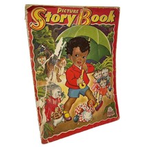 Picture Story Book Vintage 1943 Merrill Publishing Co Linen Childrens  N... - $259.06 MXN
