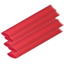 Ancor Adhesive Lined Heat Shrink Tubing (ALT) - 1/2&quot; x 12&quot; - 5-Pack - Red [30562 - £12.77 GBP