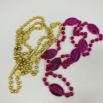 Mardi Gras Bead Necklaces Set Of 2 Pete Fountain&#39;s Half-Fast Walking Club Orlean - £10.82 GBP