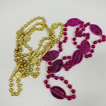 Mardi Gras Bead Necklaces Set Of 2 Pete Fountain&#39;s Half-Fast Walking Club Orlean - £10.95 GBP