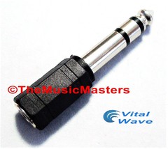 1/8&quot; 3.5mm Female Jack to 1/4&quot; Male Plug Stereo Headphone Audio Adapter ... - £5.15 GBP