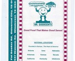 Mr. Goodcents Subs &amp; Pastas Menu Universal City &amp; Woodcrest Texas 1996 - $17.82