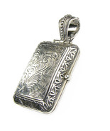 Gerochristo 3358 - Sterling Silver Engraved Rectangular Locket Pendant  - £283.18 GBP